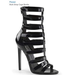 Pleaser Multi Strap Cage Bootie - Size 9